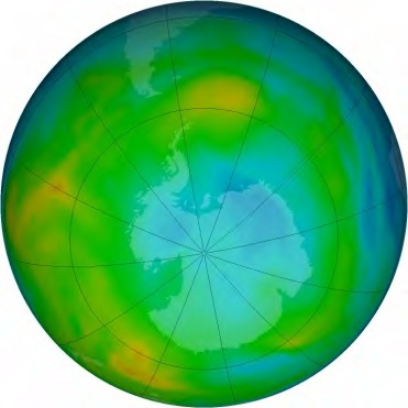 Juillet 2015 : Couche d'ozone en hiver austral